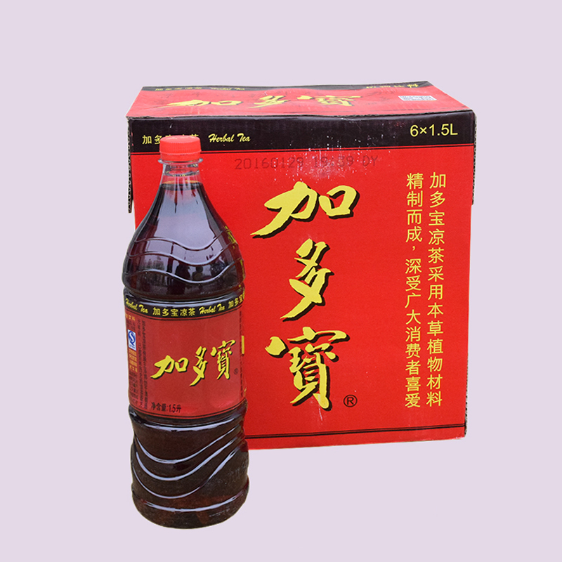 整箱包邮大瓶凉茶加多宝饮料植物凉茶pet1.5l*6瓶装